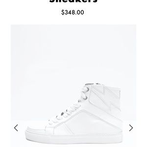 Zadig & Voltaire ZV1747 High Flash white Hightop Sneaker size 7